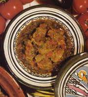 Recette de cuisine : Tajine aux aubergines